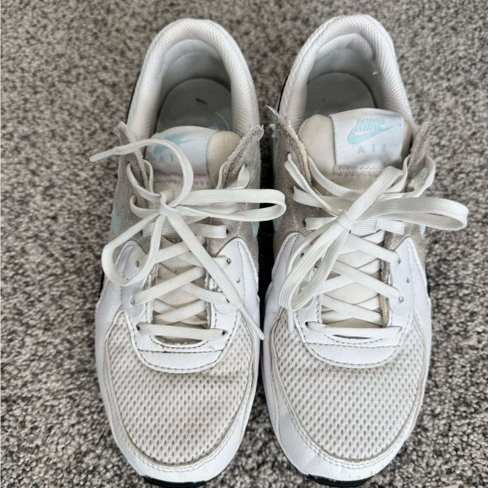 Nike Women's White and Light Blue Air Sneakers